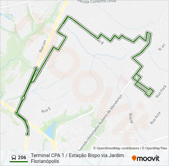 206 Bus Line Map