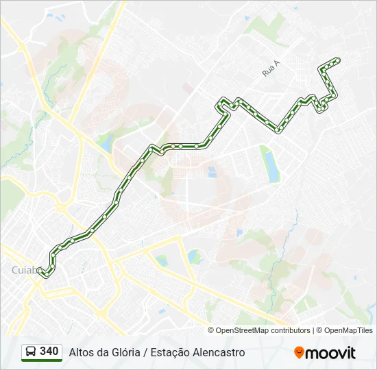 340 Bus Line Map