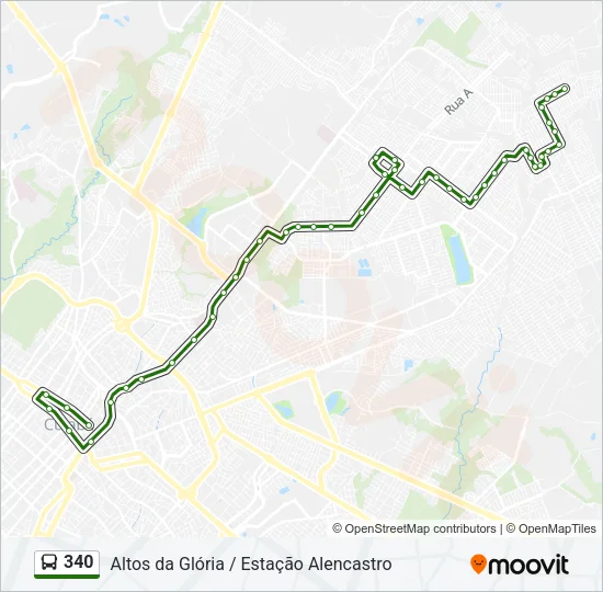 340 Bus Line Map