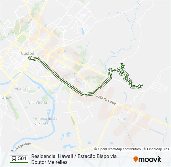 501 Bus Line Map
