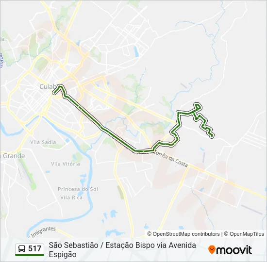 517 Bus Line Map