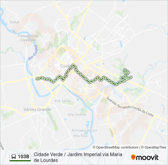 103B Bus Line Map