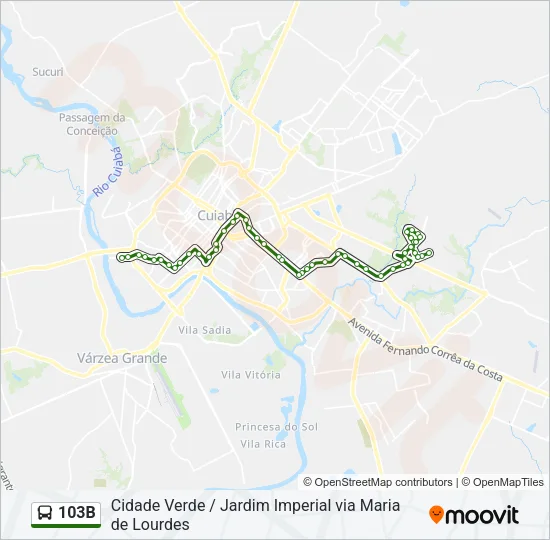 103B Bus Line Map
