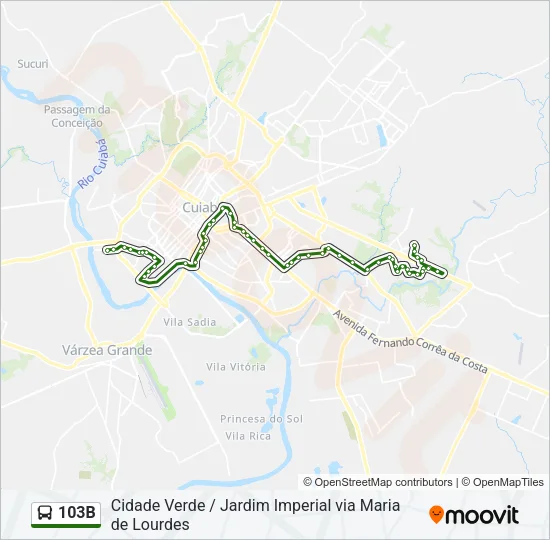 103B Bus Line Map