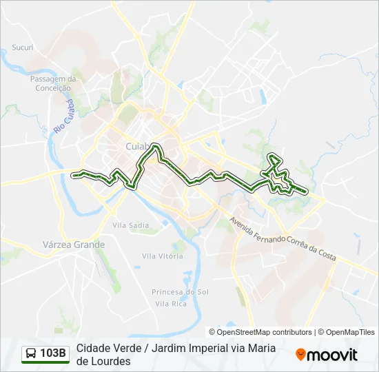 103B Bus Line Map