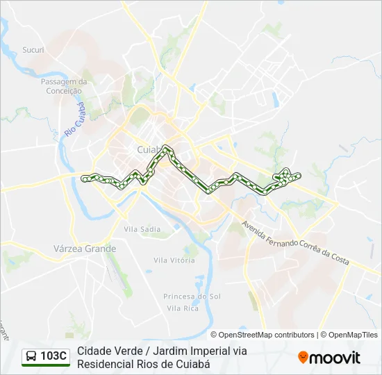 103C Bus Line Map