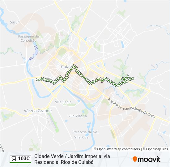 103C Bus Line Map