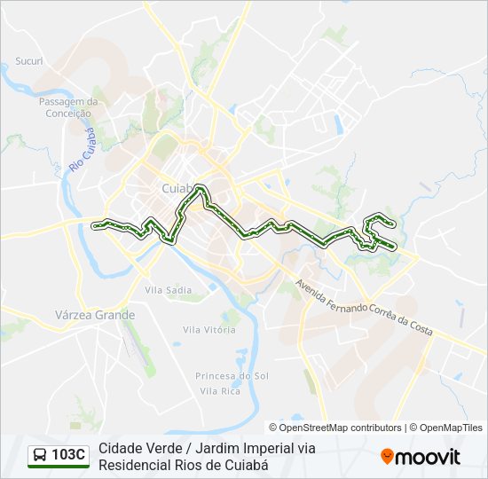 103C Bus Line Map