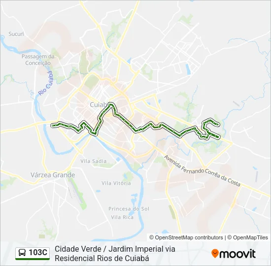 103C Bus Line Map