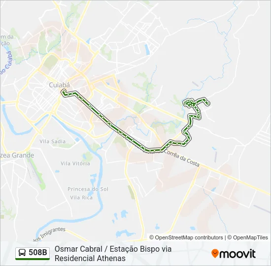 508B Bus Line Map