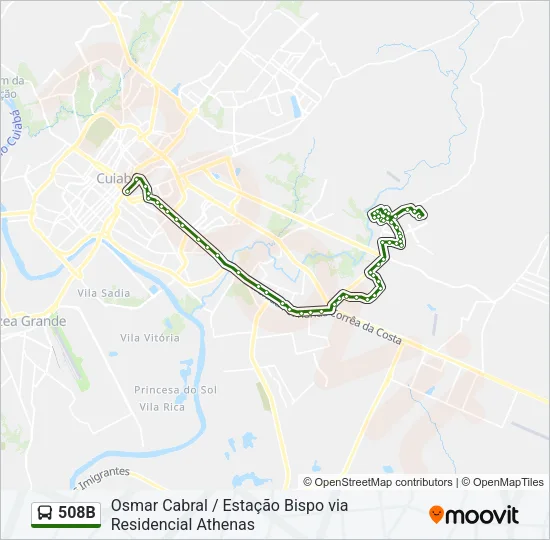 508B Bus Line Map
