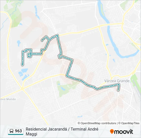 963 Bus Line Map