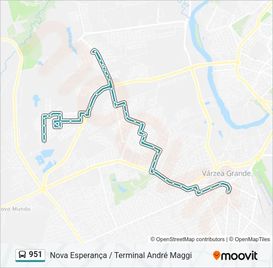 951 Bus Line Map