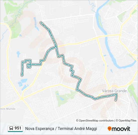 951 Bus Line Map