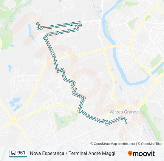 951 Bus Line Map