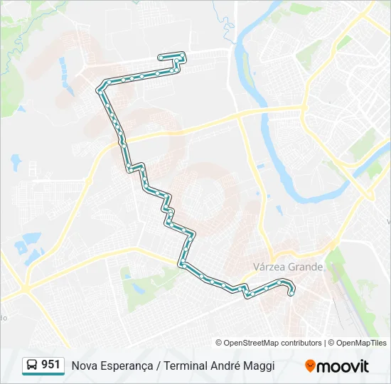 951 Bus Line Map