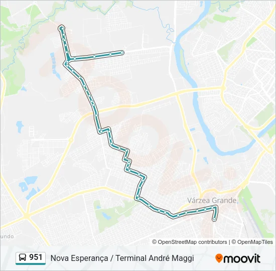 951 Bus Line Map