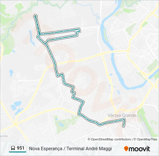 951 Bus Line Map