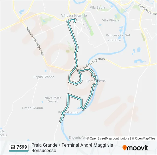 7599 Bus Line Map