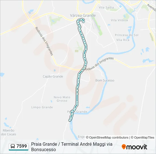 7599 Bus Line Map