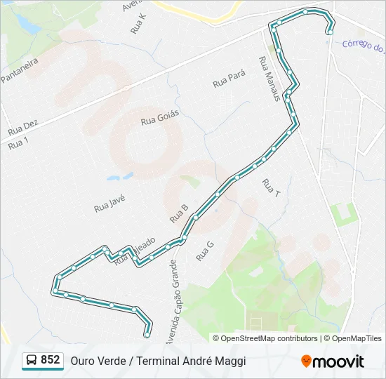 852 Bus Line Map