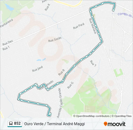 852 Bus Line Map