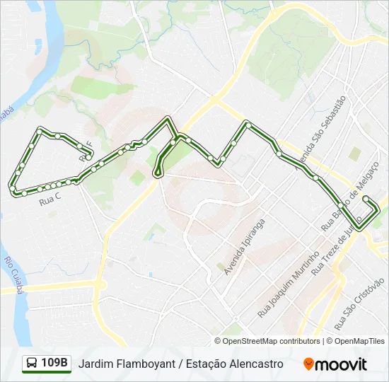 109B Bus Line Map
