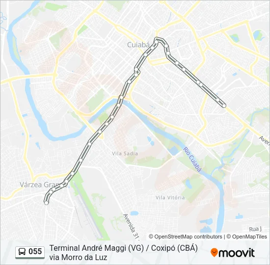055 Bus Line Map