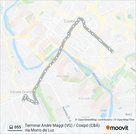 055 Bus Line Map