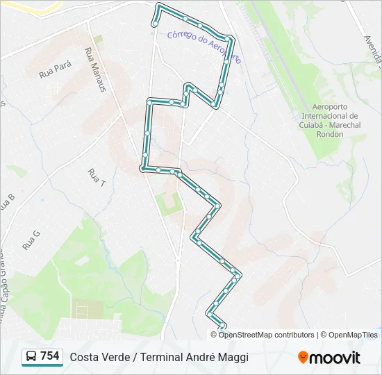 754 Bus Line Map