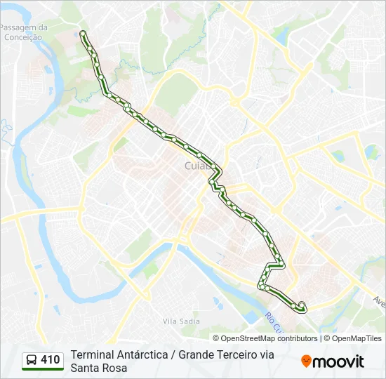 410 Bus Line Map