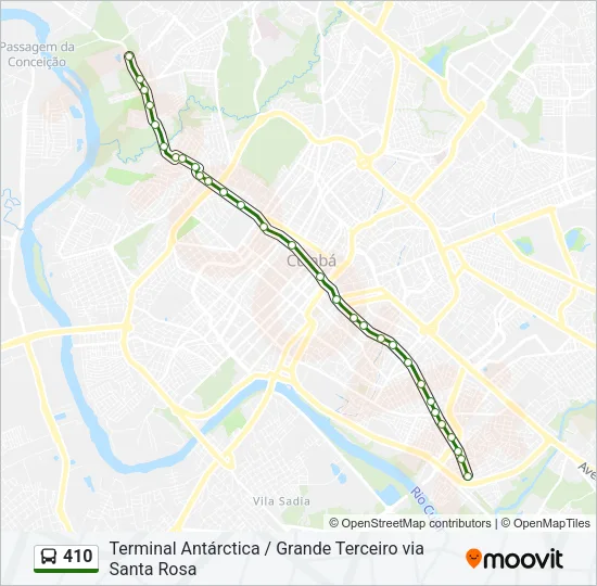 410 Bus Line Map