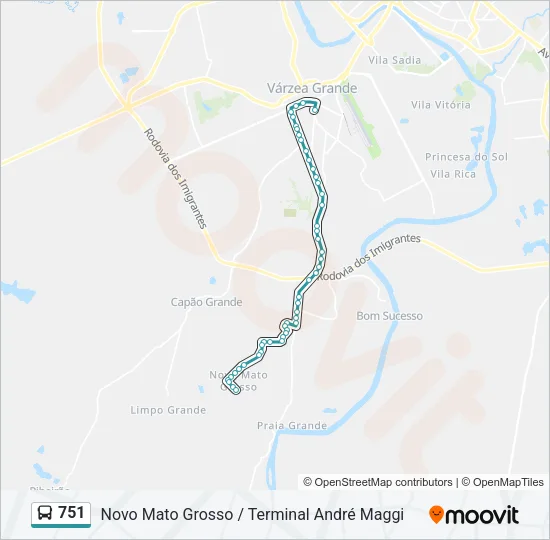 751 Bus Line Map