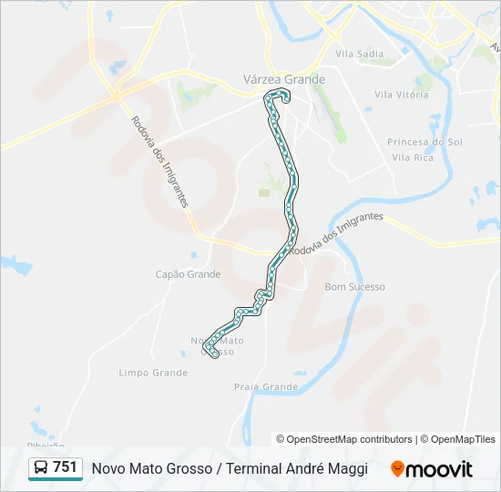 751 Bus Line Map