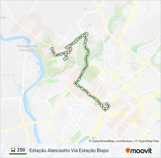 250 Bus Line Map