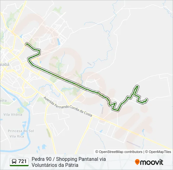 721 Bus Line Map