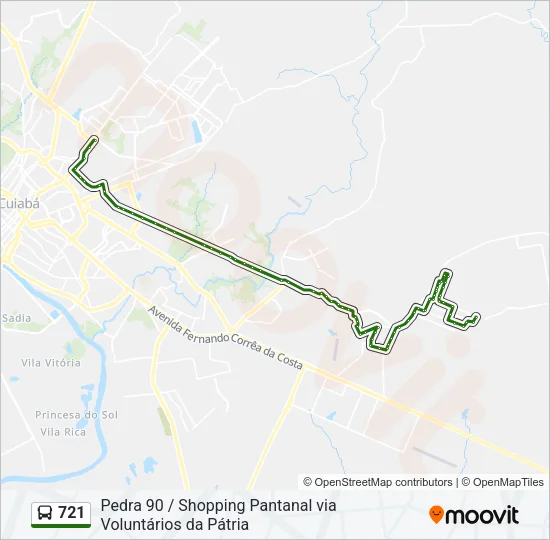 721 Bus Line Map