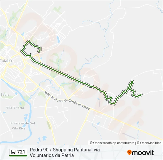 721 Bus Line Map