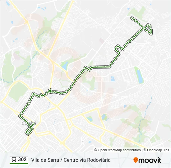 302 Bus Line Map