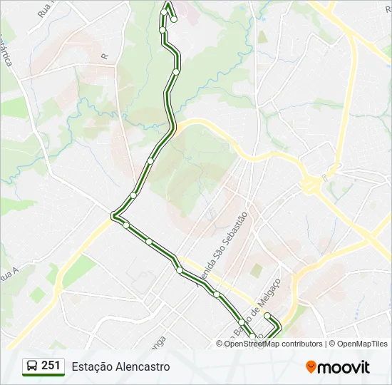 251 Bus Line Map