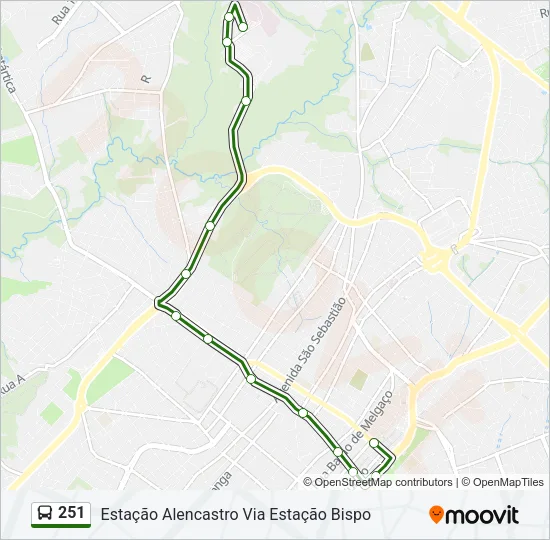 251 Bus Line Map