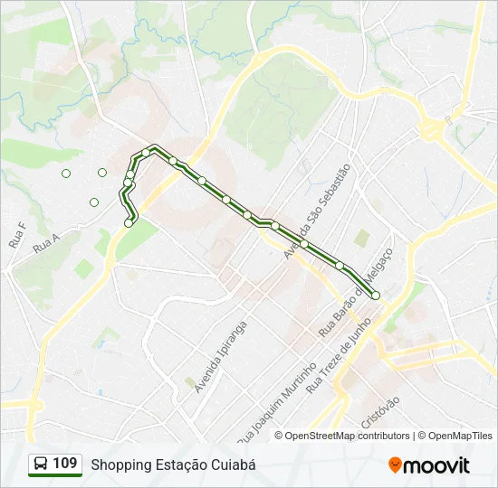 109 Bus Line Map