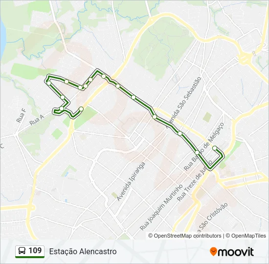 109 Bus Line Map