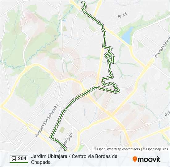 204 Bus Line Map