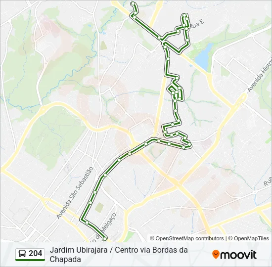 204 Bus Line Map