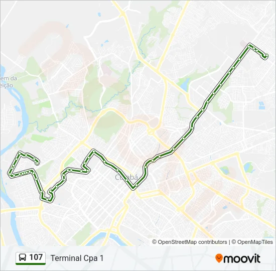 107 Bus Line Map