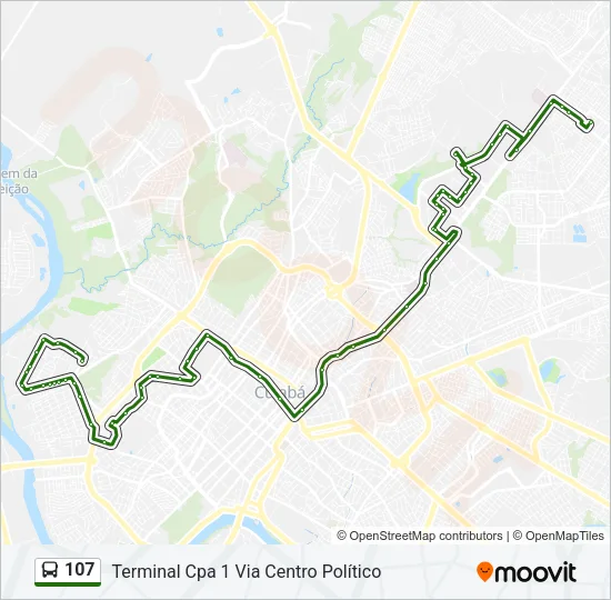 107 Bus Line Map