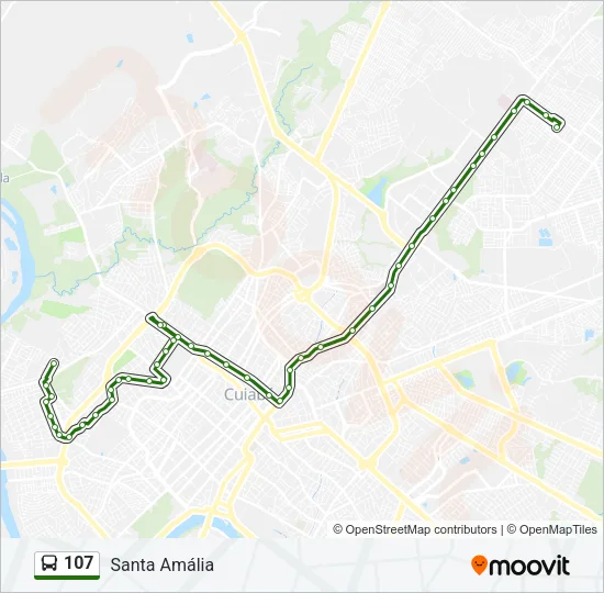 107 Bus Line Map