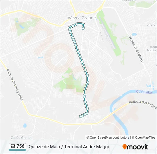 756 Bus Line Map