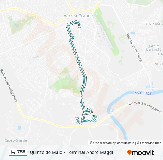 756 Bus Line Map